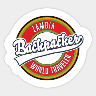 Zambia backpacker world traveler Sticker